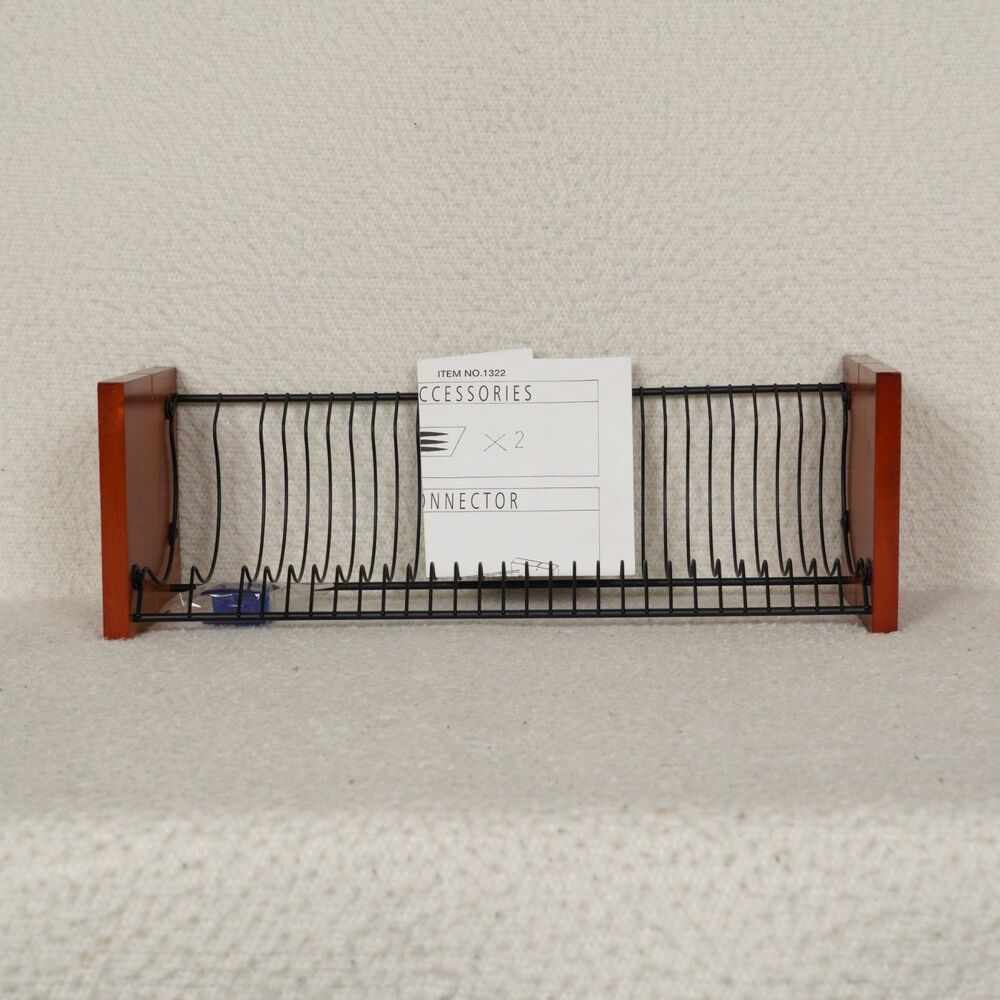 Atlantic 30 CD Stack Rack Model 1322 Black Wire Shelves Wood End Panels VTG